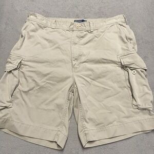 Polo Ralph Lauren‎ Cargo Shorts Mens 40 Khaki Baggy Preppy Classic Y2K Read